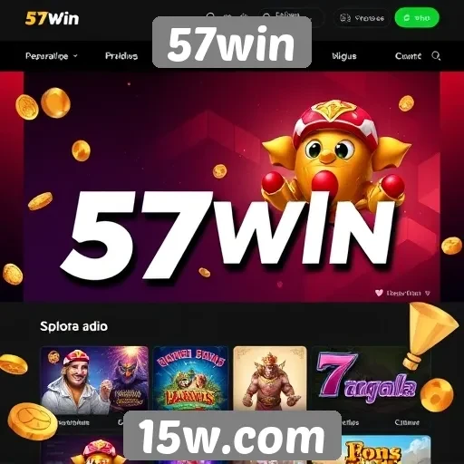 Interface do usuário do site 57win é amigável